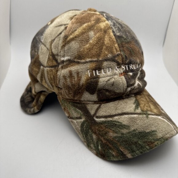 FIELD & STREAM Magazine camouflage hat 1871 embroidery hunting cap w/ flaps GR55 - Picture 1 of 5